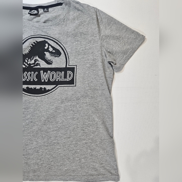Jurassic World Mens T-Shirt XL Grey Black Graphic 2020s Universal Movie Tee EUC - Picture 3 of 6